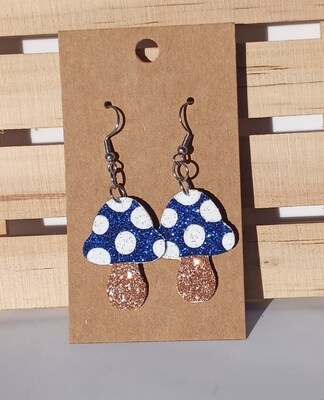 Mushroom Earrings, Toadstool Earrings, Two-Sided Earrings, Plant Earrings, Cottagecore Earrings, Mushroom Jewelry, Nature Earrings - image4